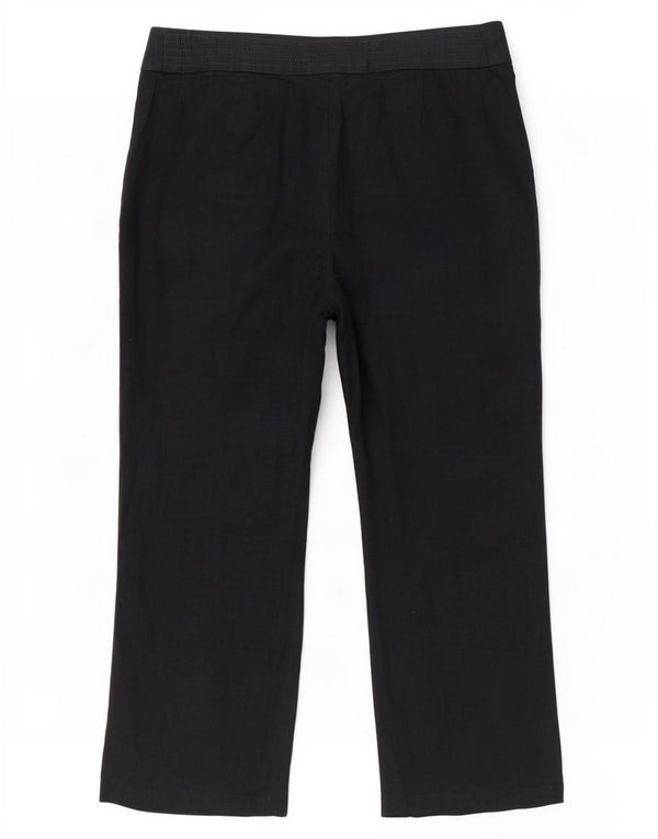 Marks & Spencer Damskie proste spodnie chino UK 16 duże W36 L27 czarne