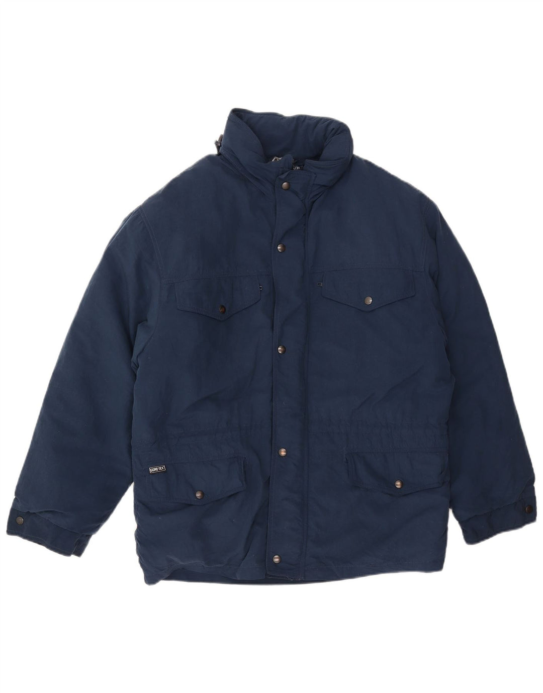 Vintage męska kurtka z kapturem i luźnym krojem EU 46, mała granatowa