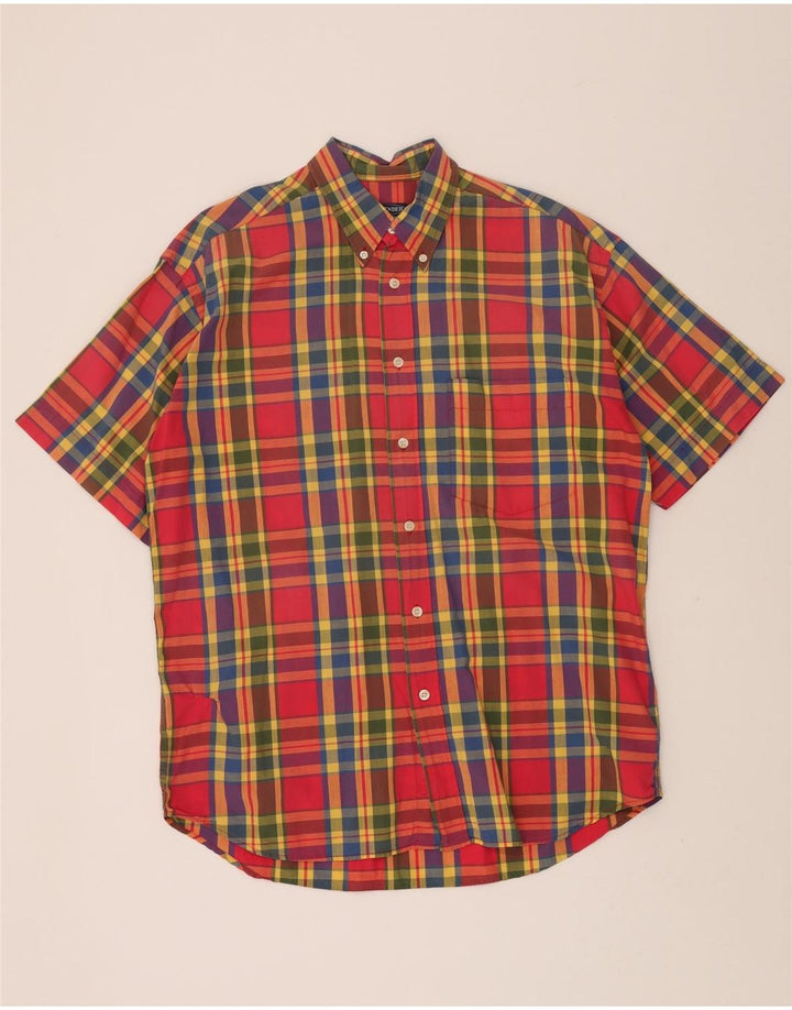 WEEKENDER Mens Short Sleeve Shirt Medium Red Check Vintage Weekender and Second-Hand Weekender from Messina Hembry 