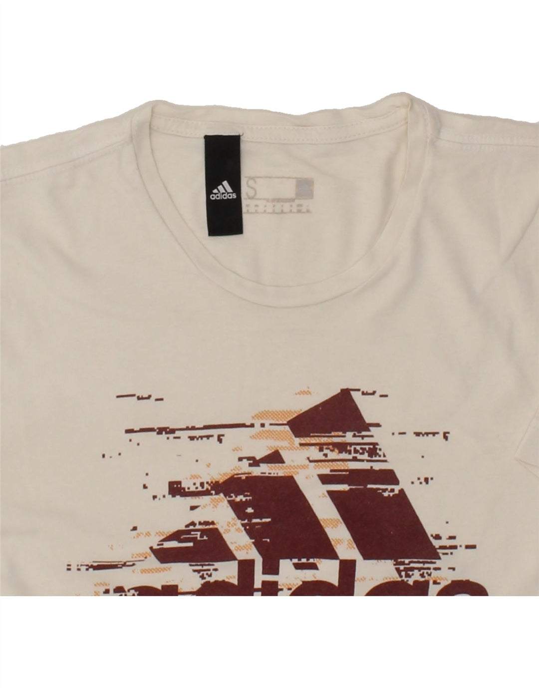 ADIDAS Mens Graphic T-Shirt Top Small White Vintage Adidas and Second-Hand Adidas from Messina Hembry 