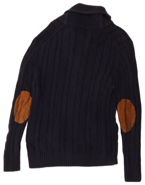 Męski sweter rozpinany Gant, duży, granatowy, bawełniany