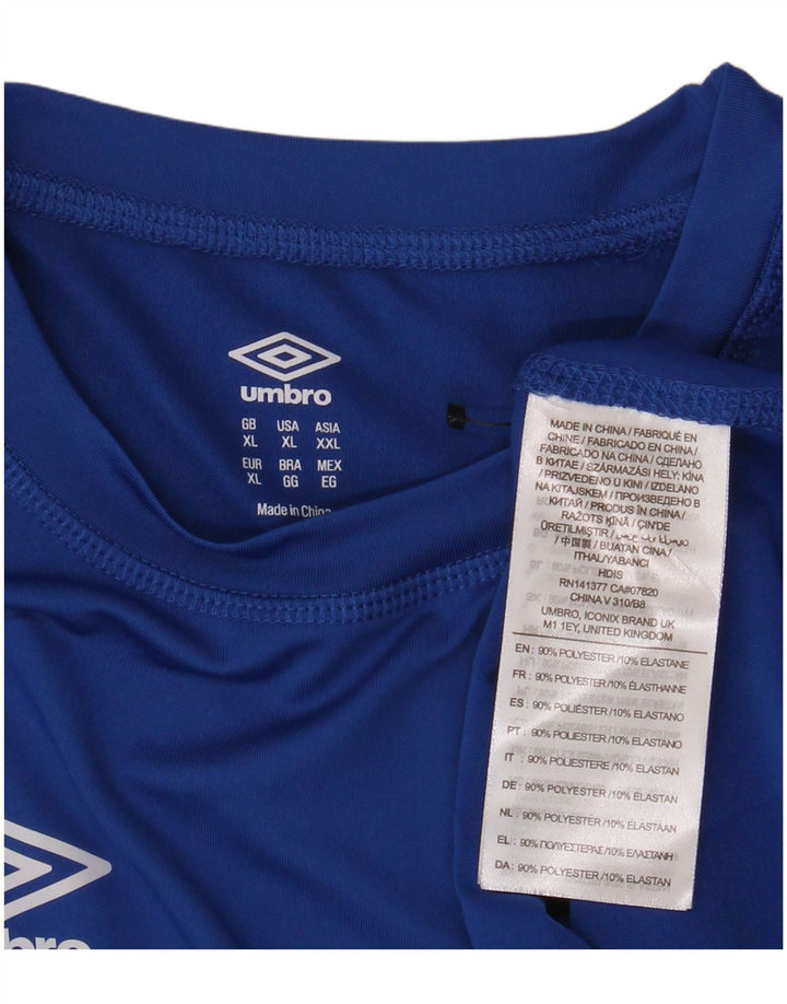 UMBRO Męski top z długim rękawem XL, niebieski poliester