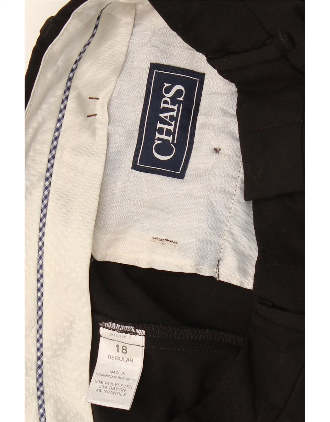 CHAPS Boys Straight Chino Trousers 15-16 Years W30 L31 Black Polyester Vintage Chaps and Second-Hand Chaps from Messina Hembry 
