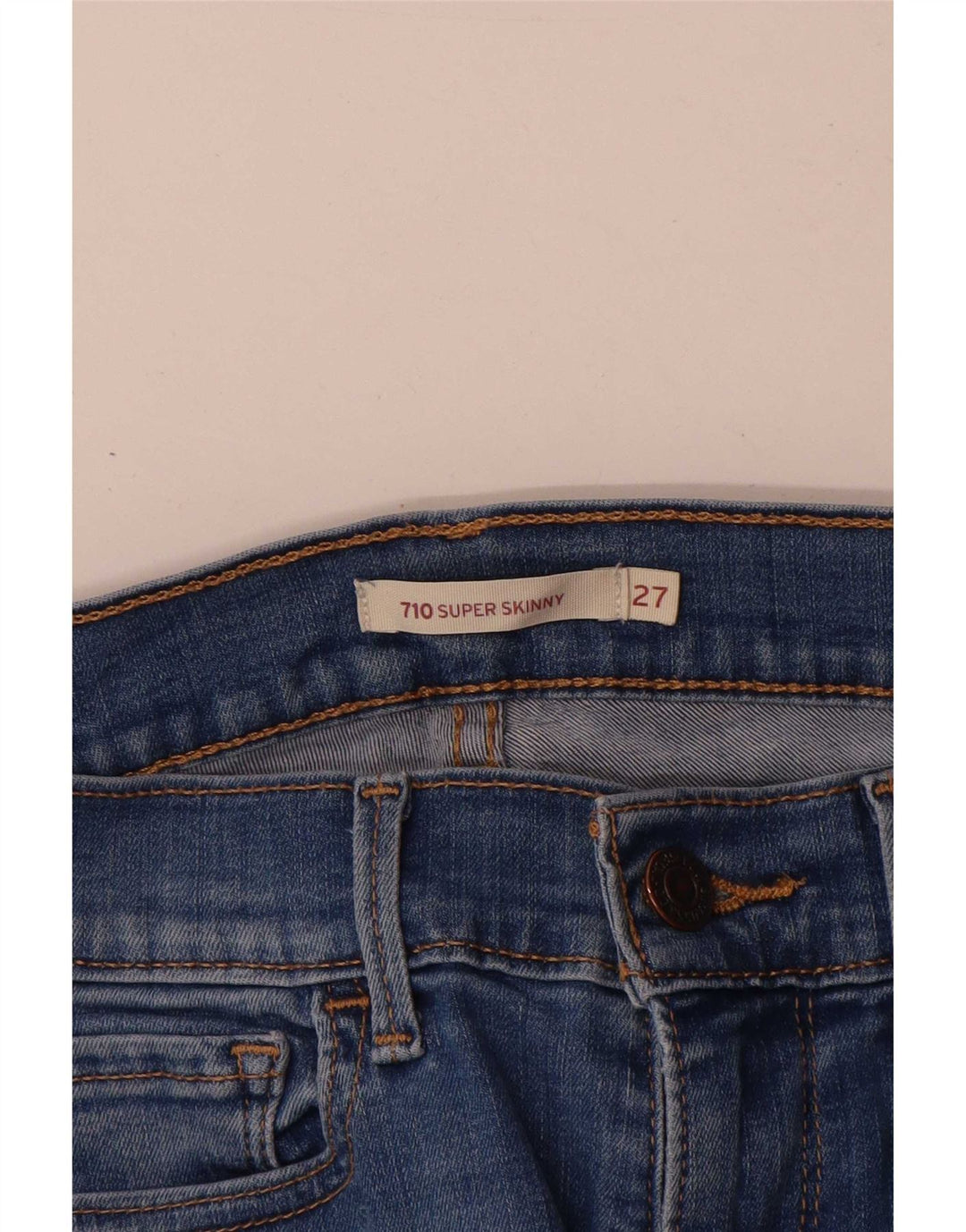 Damskie jeansy Levi's 710 Super Skinny W27 L28 Niebieskie