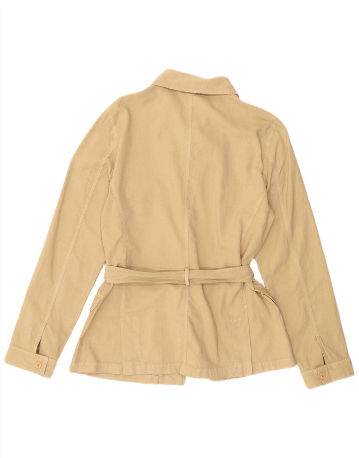 VINTAGE Womens Utility Jacket UK 18 XL Beige Cotton