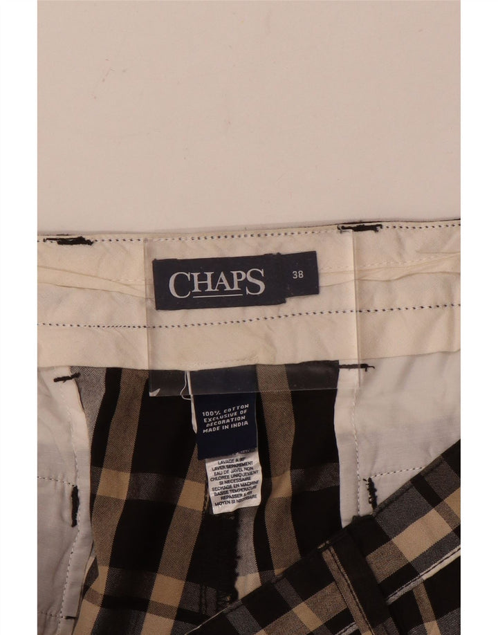 Męskie spodenki Chino Chaps W38 XL, brązowa, bawełniana krata