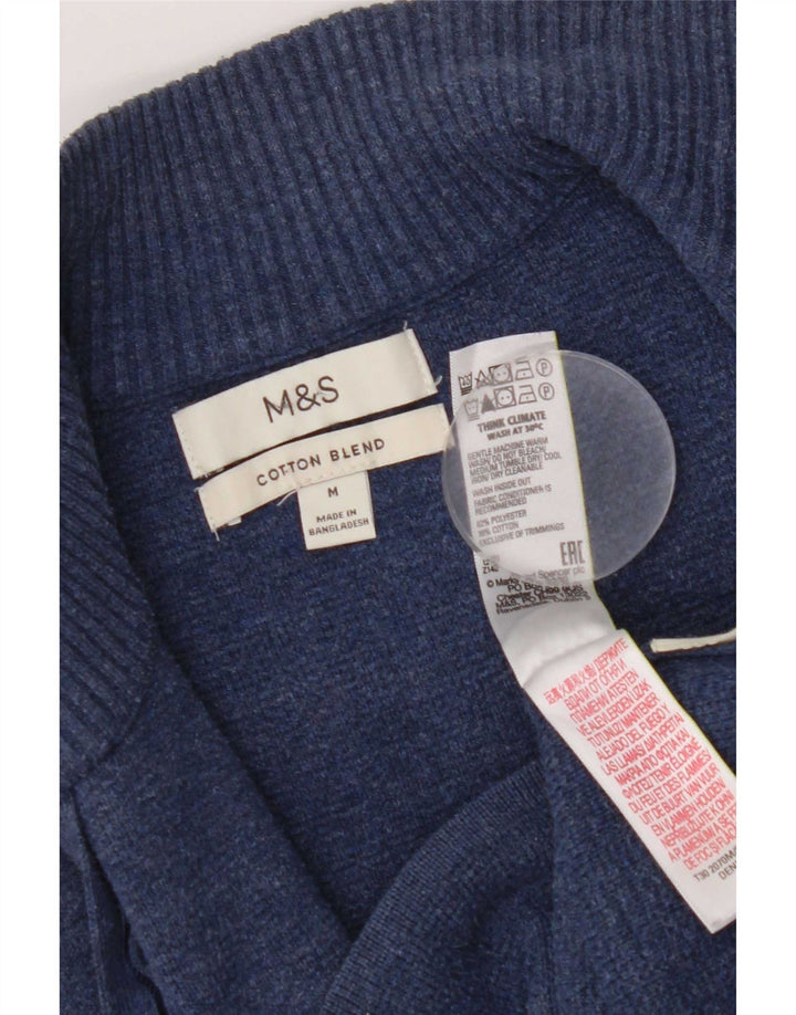 Marks & Spencer Damski sweter kardigan UK 14, średni granatowy poliester