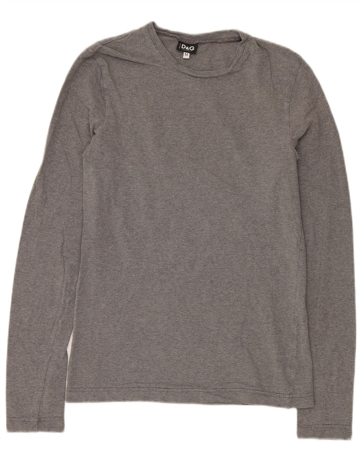 Damski top Dolce & Gabbana z długim rękawem, UK 12, średnioszary, bawełniany