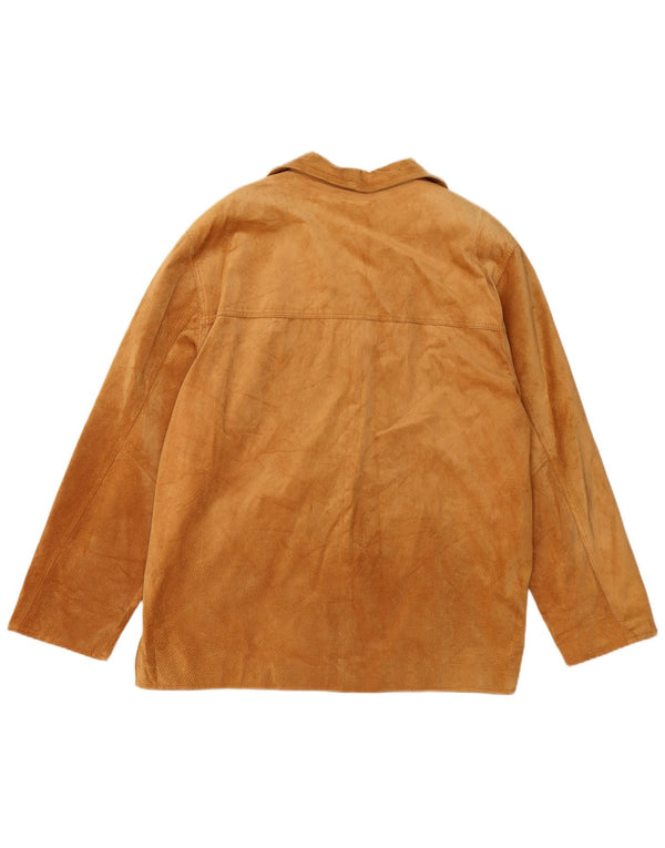 Damska kurtka zamszowa oversize Vera Pelle IT 48 XL, beżowa skóra