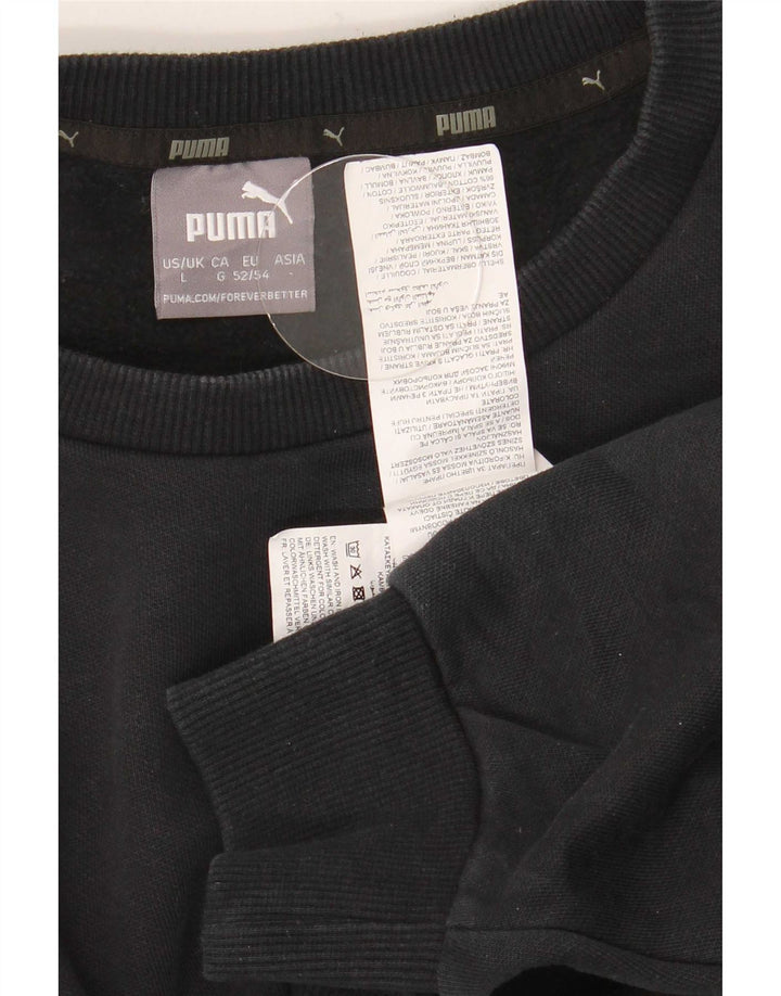 Męska bluza Puma Sweter, duża, czarna, bawełniana