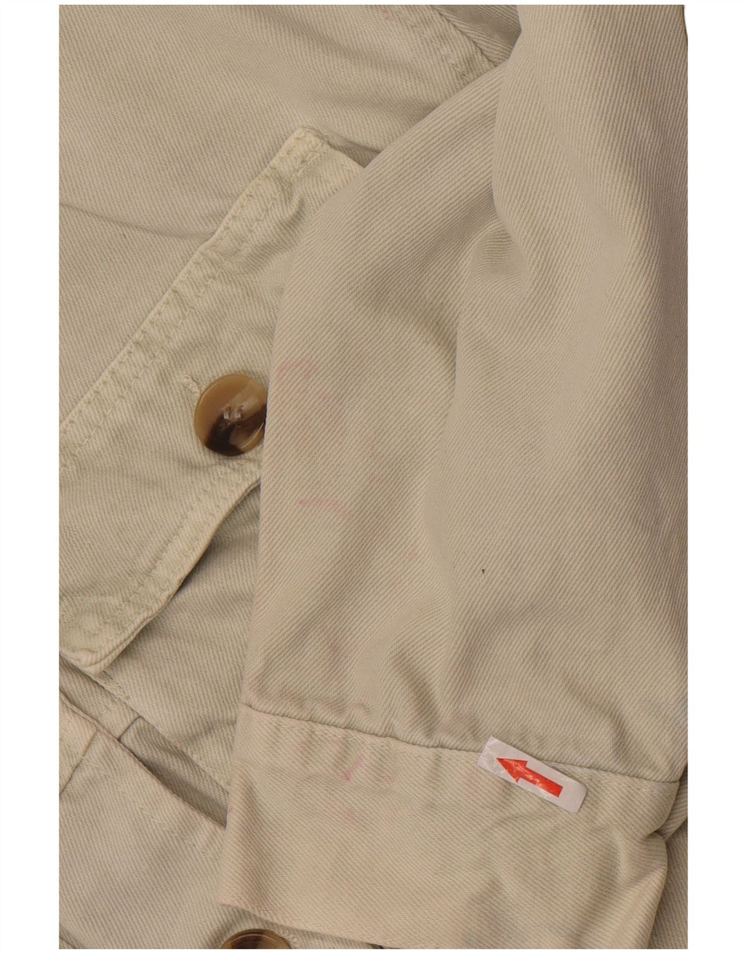 Damska kurtka jeansowa Zara Crop UK 10, mała, z białej bawełny