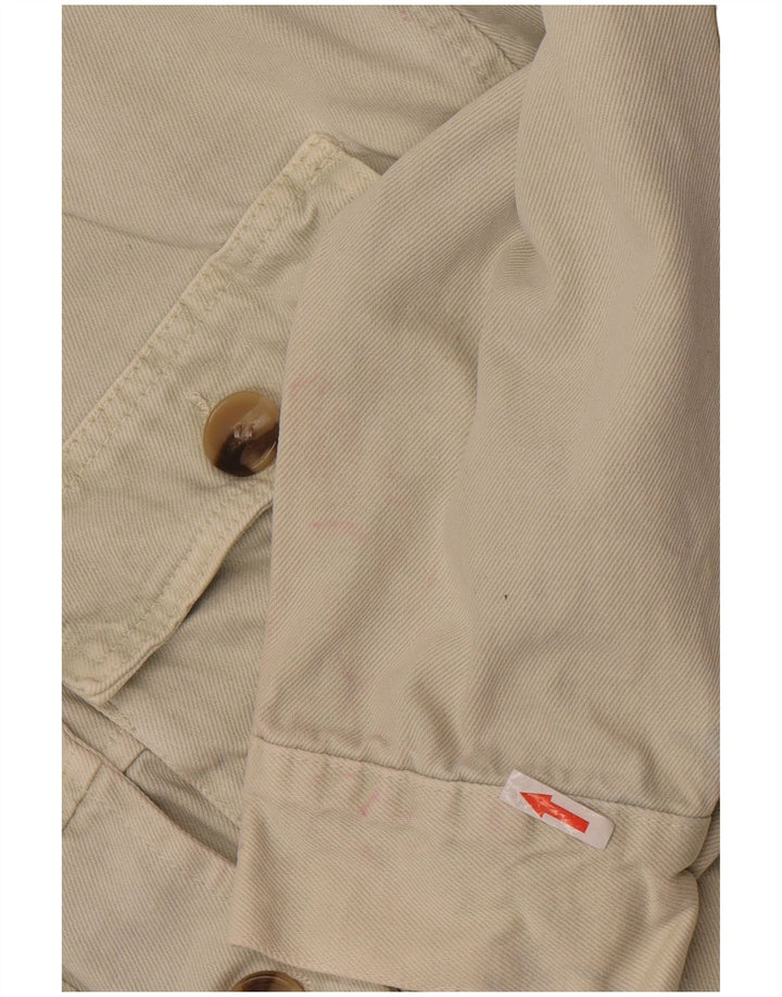 Damska kurtka jeansowa Zara Crop UK 10, mała, z białej bawełny