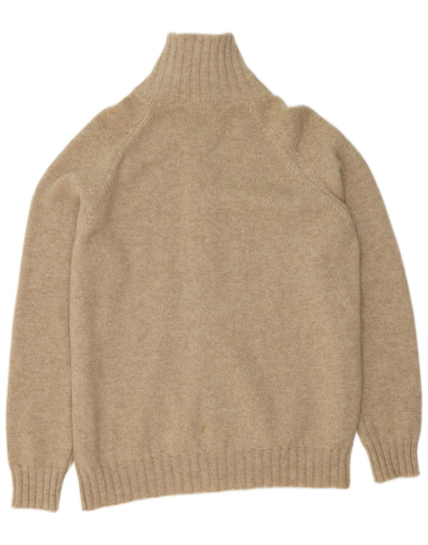 Zara Męski sweter kardiganowy, duży, beżowy, wełniany