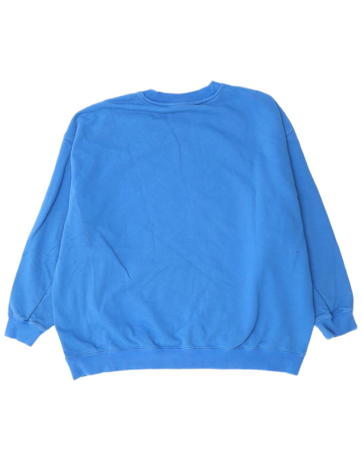 Damski sweter oversize ADIDAS UK 14, duży, niebieski, bawełniany