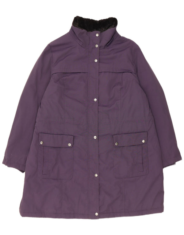 Marks & Spencer Womens Padded Coat UK 18 XL Purple Polyamide