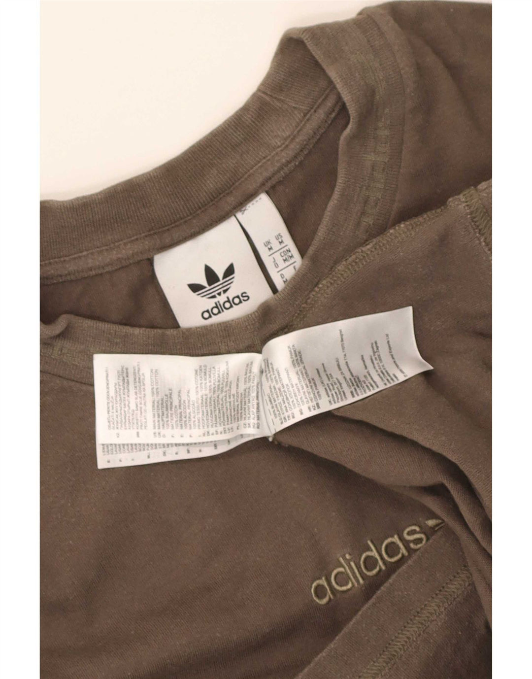 Męska koszulka z grafiką Adidas, średnia, bawełniana khaki