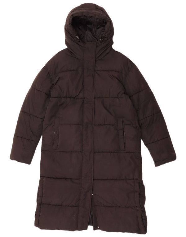Damski płaszcz Superdry z kapturem, oversize, wyściełany UK 10, mały, czarny poliester