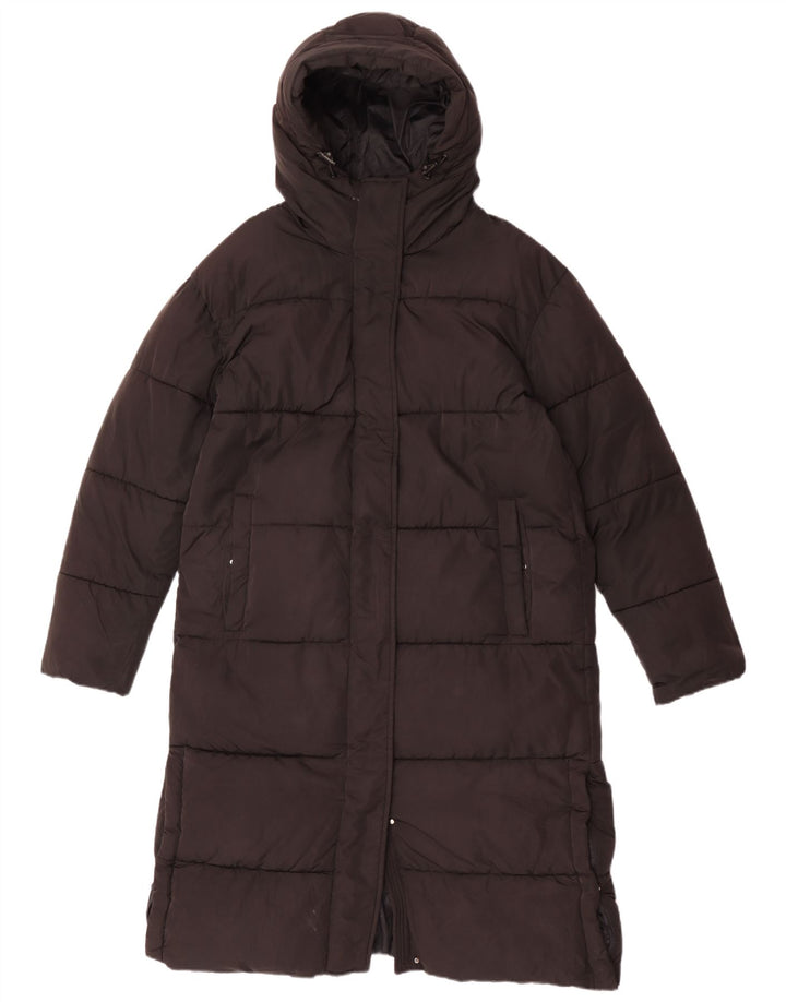 Damski płaszcz Superdry z kapturem, oversize, wyściełany UK 10, mały, czarny poliester