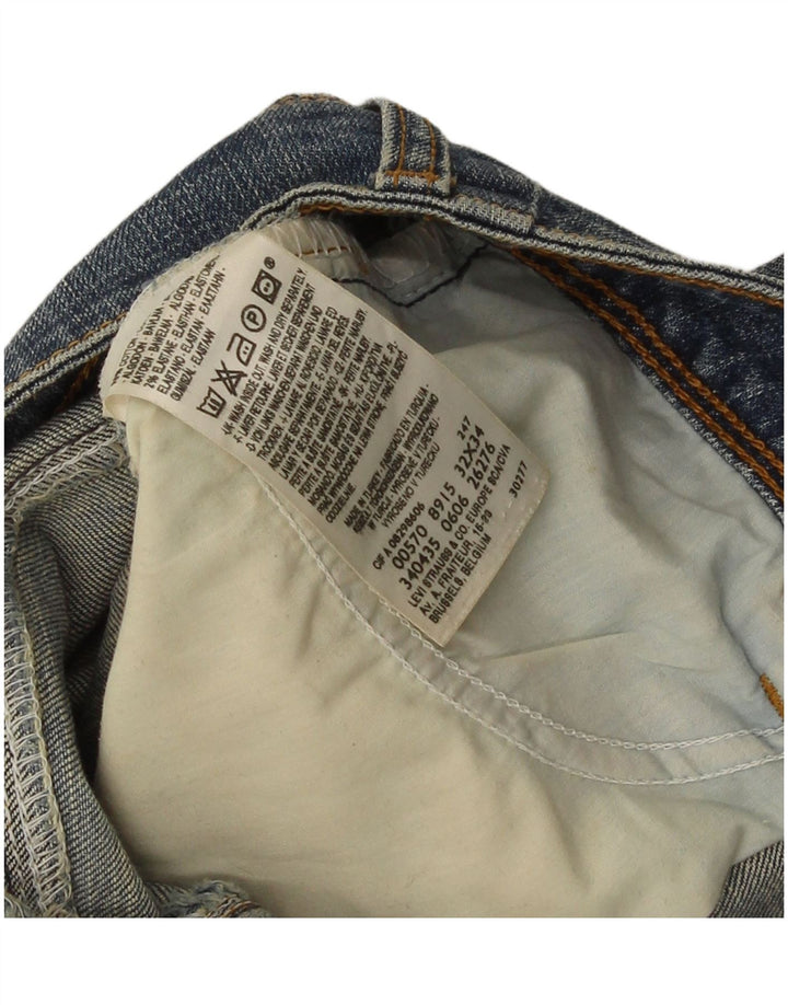 Damskie jeansy Levi's 570 Straight W32 L31 Niebieskie bawełniane