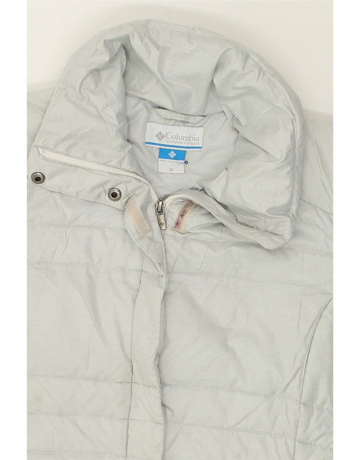 COLUMBIA Womens Padded Coat UK 14 Medium Grey Polyester | Vintage Columbia | Thrift | Second-Hand Columbia | Used Clothing | Messina Hembry 