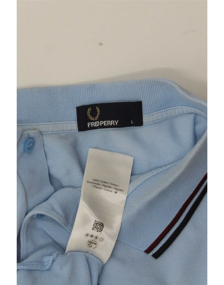 Męska koszulka polo Fred Perry, duża, niebieska, bawełniana w paski