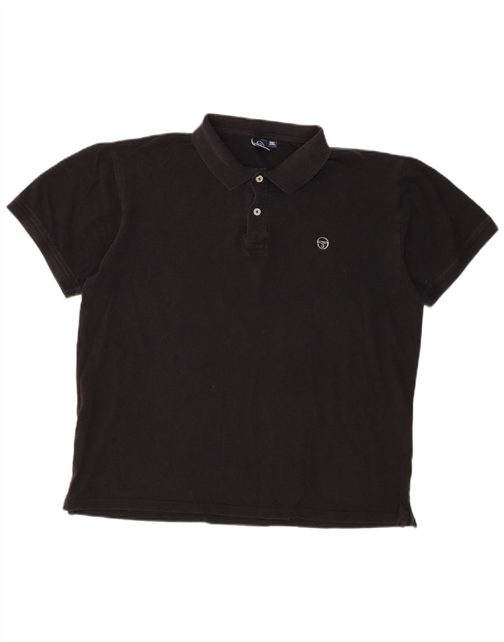 Męska koszulka polo Sergio Tacchini 3XL, czarna, bawełniana