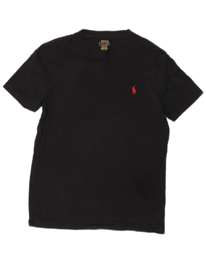 POLO RALPH LAUREN Męski T-shirt o dopasowanym kroju, mały, czarny, bawełniany