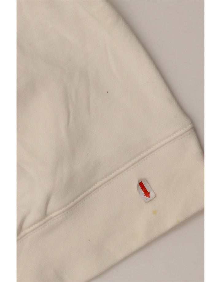 Męska bluza z kapturem Adidas Graphic, średnia biała bawełna