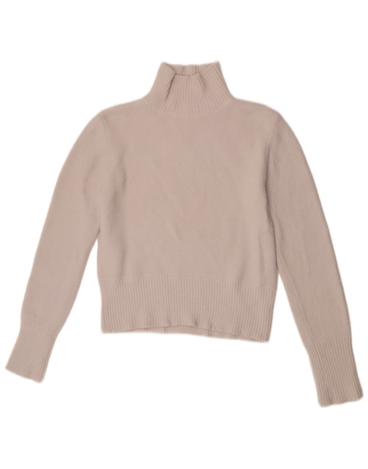 Damski sweter z golfem Zara UK 12, średni biały nylon