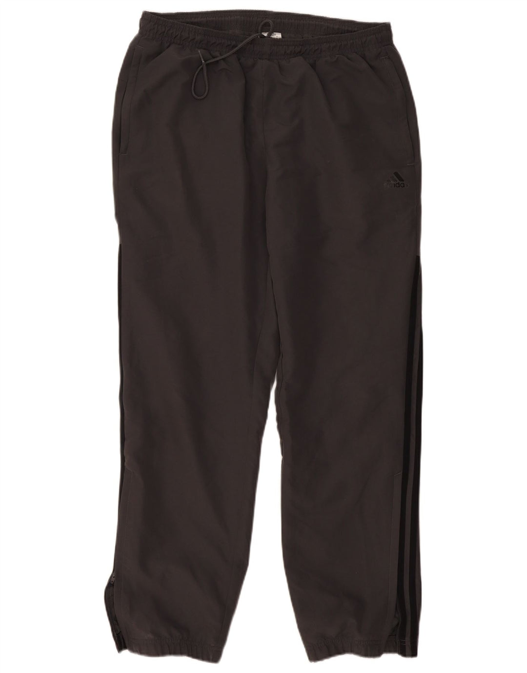 Męskie spodnie dresowe ADIDAS, duże, szare, poliestrowe