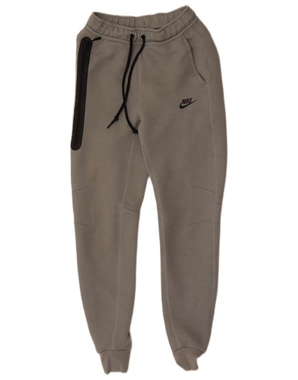 Męskie spodnie dresowe Nike Joggers XS Szara bawełna z blokami kolorów