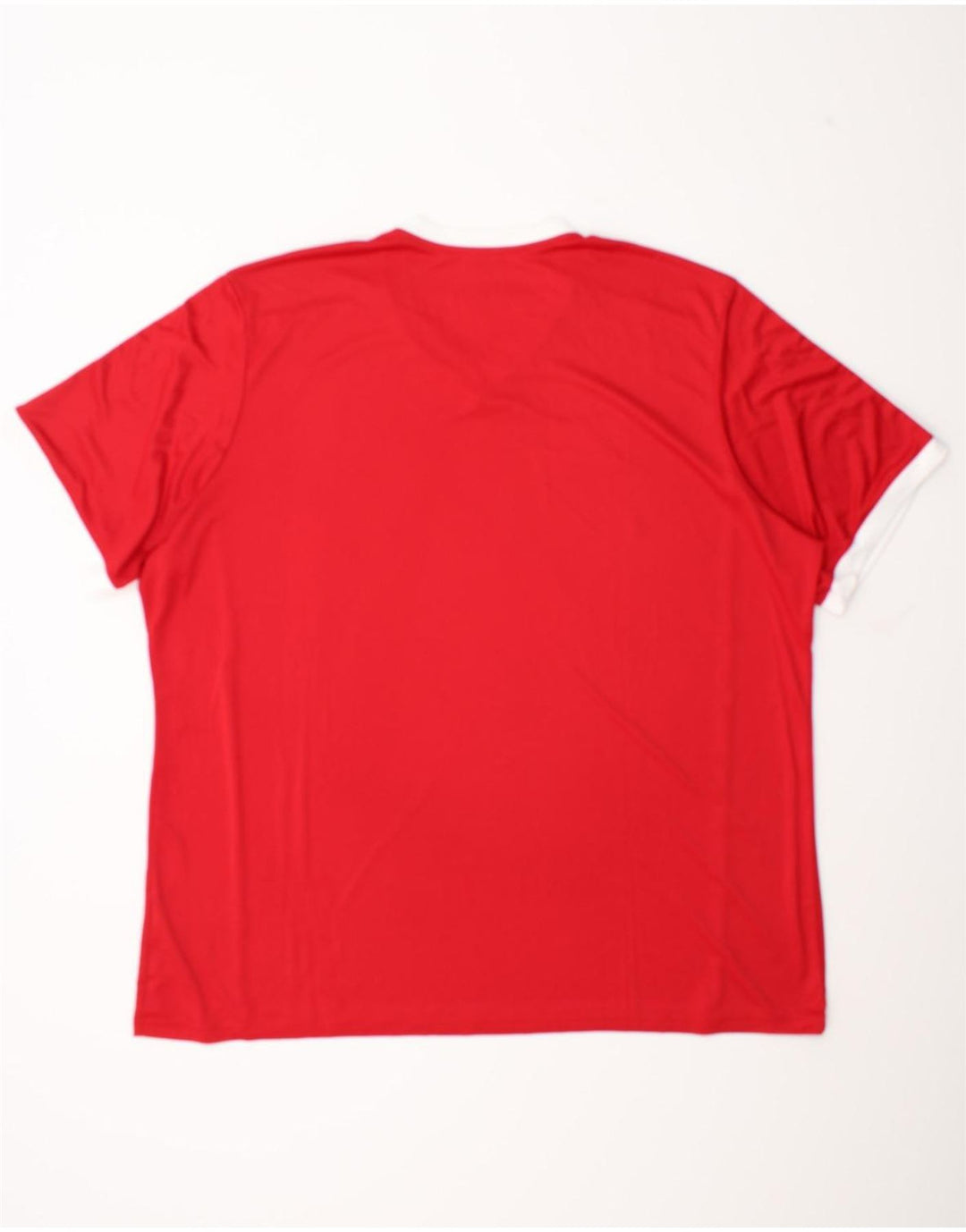 Adidas Męski T-shirt Climalite Top 3XL Czerwony Poliester z blokami kolorów