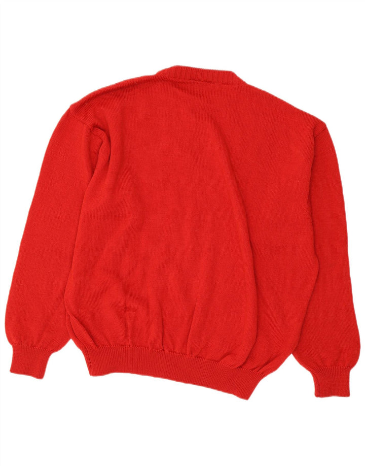 Męski sweter z wycięciem pod szyją Bizzarro IT 52 XL Czerwony Argyle/Diament