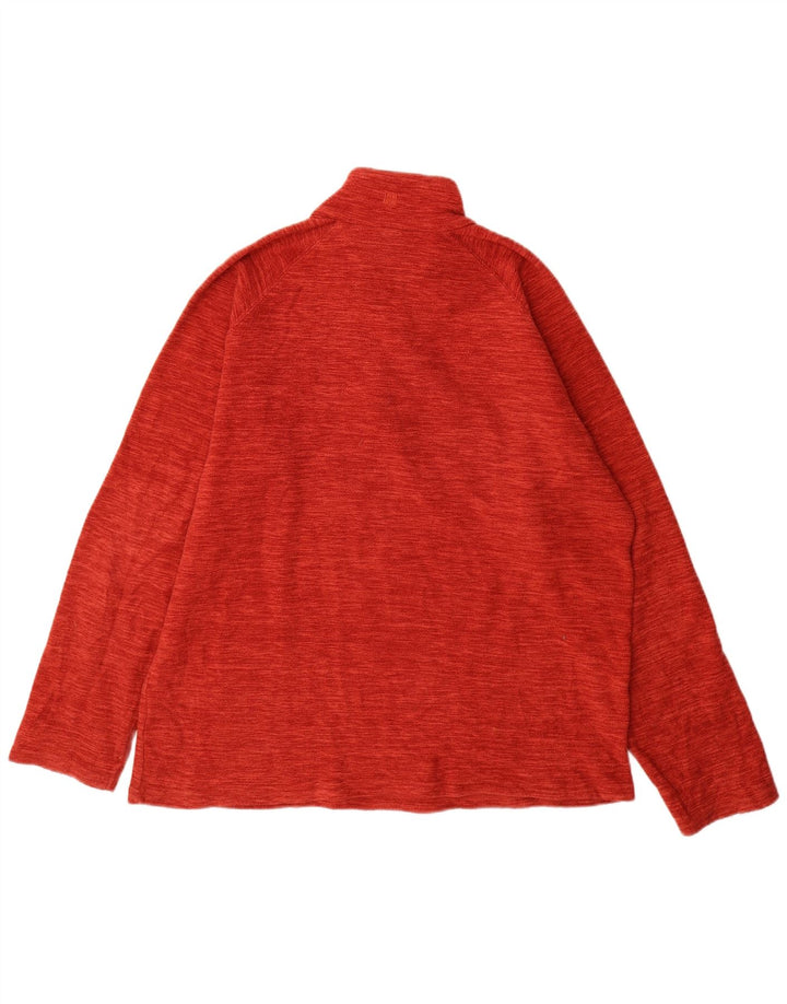 Męski sweter polarowy Mountain Warehouse z zamkiem błyskawicznym XL, pomarańczowy, poliestrowy