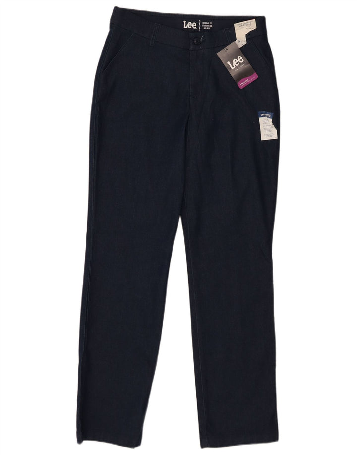 Damskie spodnie Chino LEE ze średnim stanem US 6 Medium W28 L30 granatowe