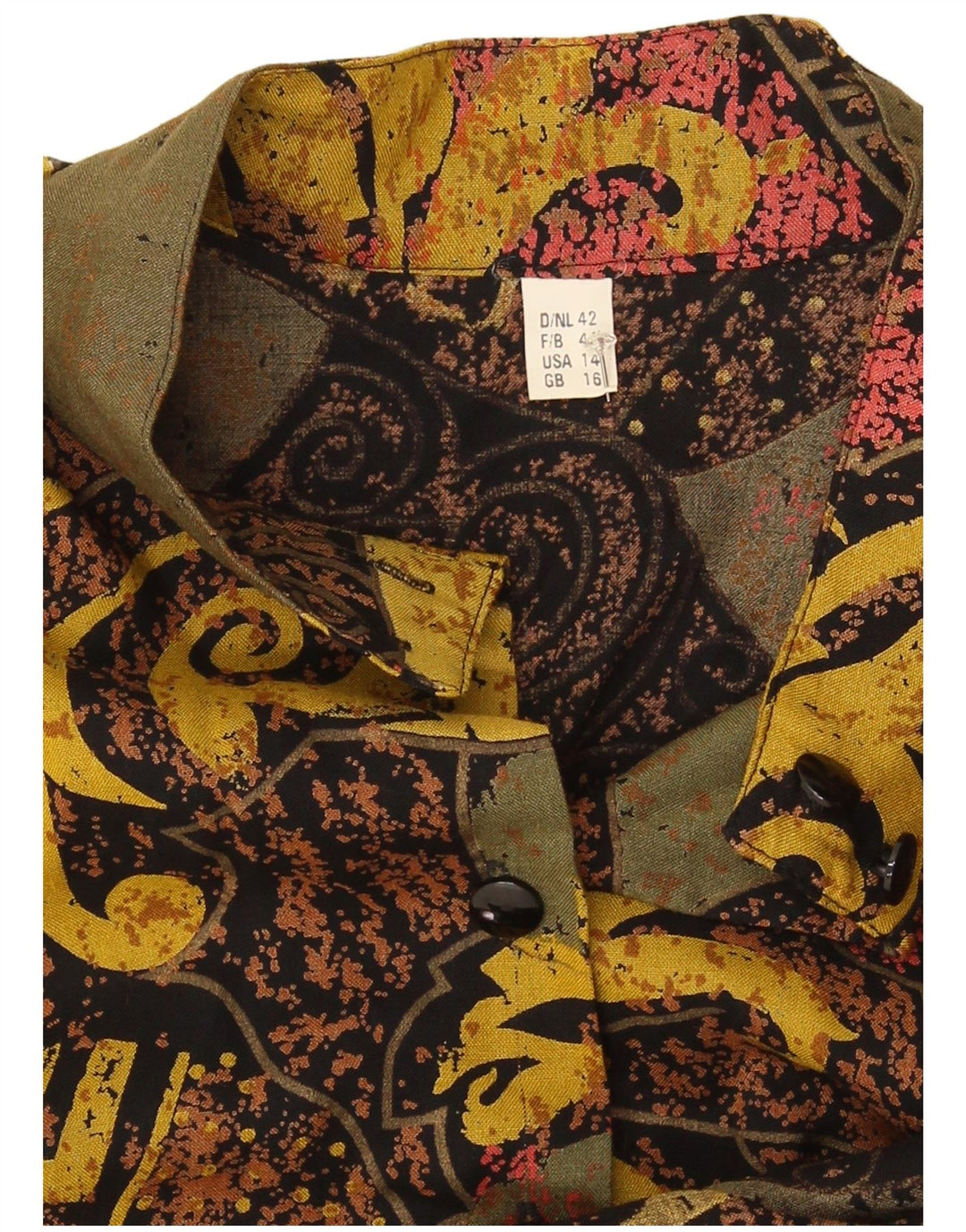 Damska sukienka maxi w stylu vintage UK 16, duża, wielokolorowa paisley