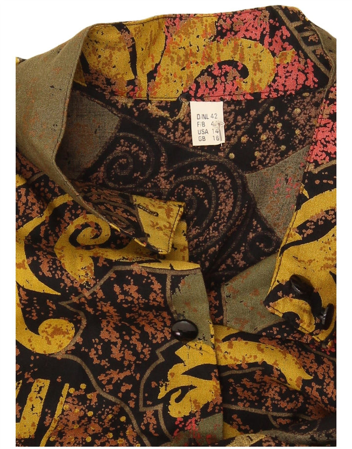 Damska sukienka maxi w stylu vintage UK 16, duża, wielokolorowa paisley