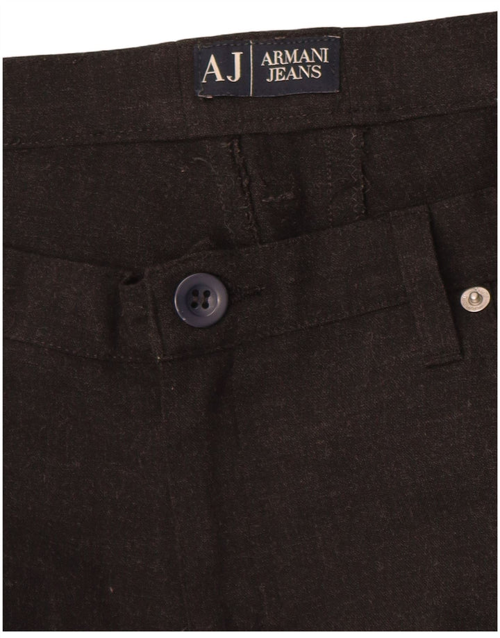Spodnie damskie Armani Straight Casual W36 L27 Brązowe