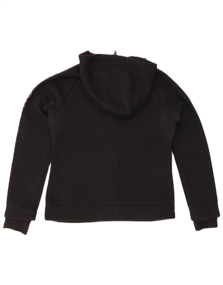 SUPERDRY Damski sweter z kapturem i zamkiem błyskawicznym UK 12, średni czarny poliester