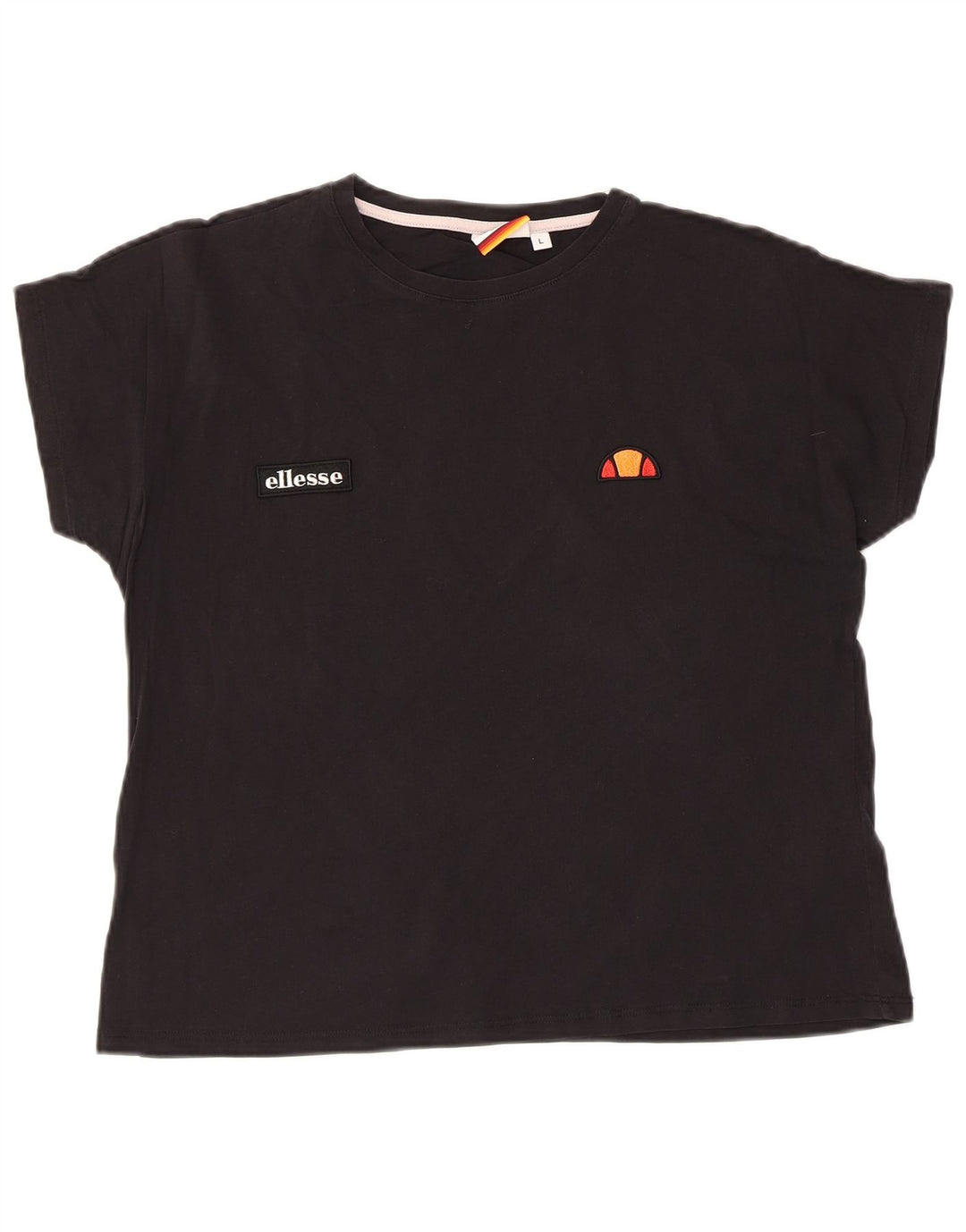 T-shirt damski ELLESSE Heritage, UK 14, duży, czarny, bawełniany