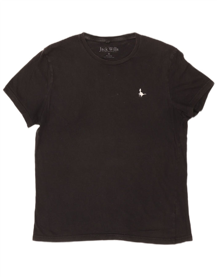 T-shirt męski Jack Wills, średni czarny, bawełniany