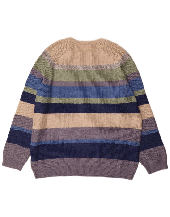 Marks & Spencer Męski sweter z dekoltem w łódkę 2XL, wielokolorowe paski