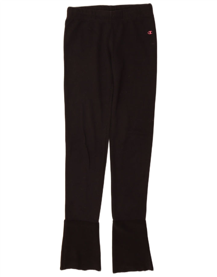 CHAMPION Girls Tracksuit Trousers 13-14 Years XL Black Cotton Vintage Champion and Second-Hand Champion from Messina Hembry 