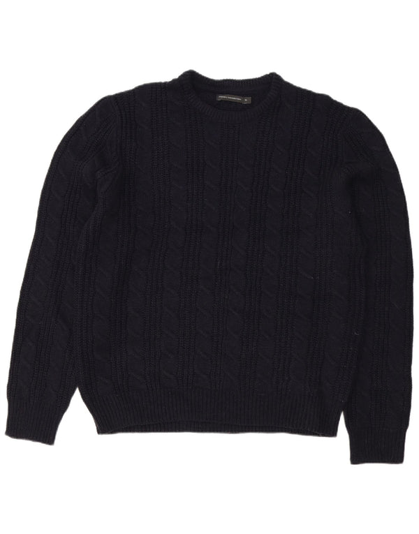 Męski sweter z dekoltem w łódkę French Connection XL Granatowy, akrylowy