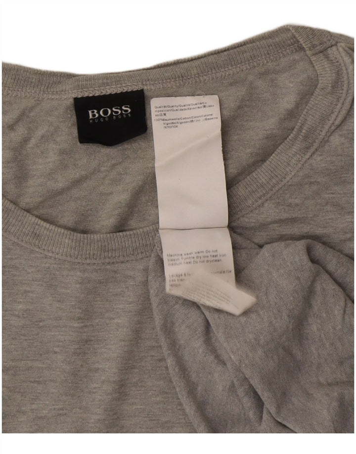 T-shirt damski HUGO BOSS Top UK 16, duży, szary, bawełniany