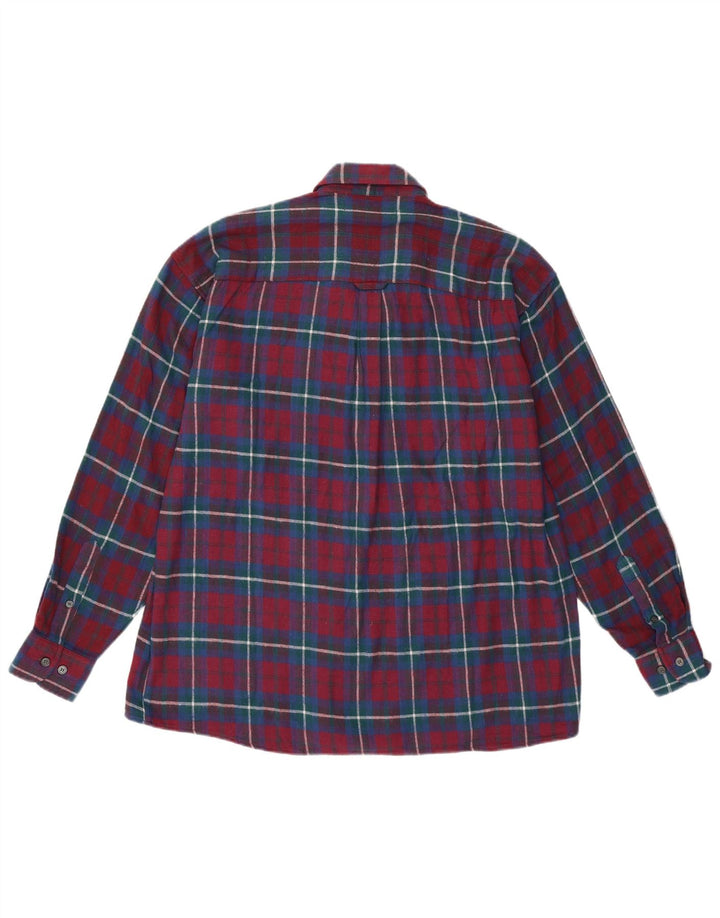 Męska koszula flanelowa Gian Marco Venturi, duża, bawełniana w bordową kratę