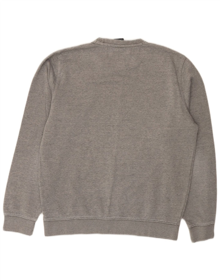 Męski sweter z grafiką Champion, duży, szary, bawełniany