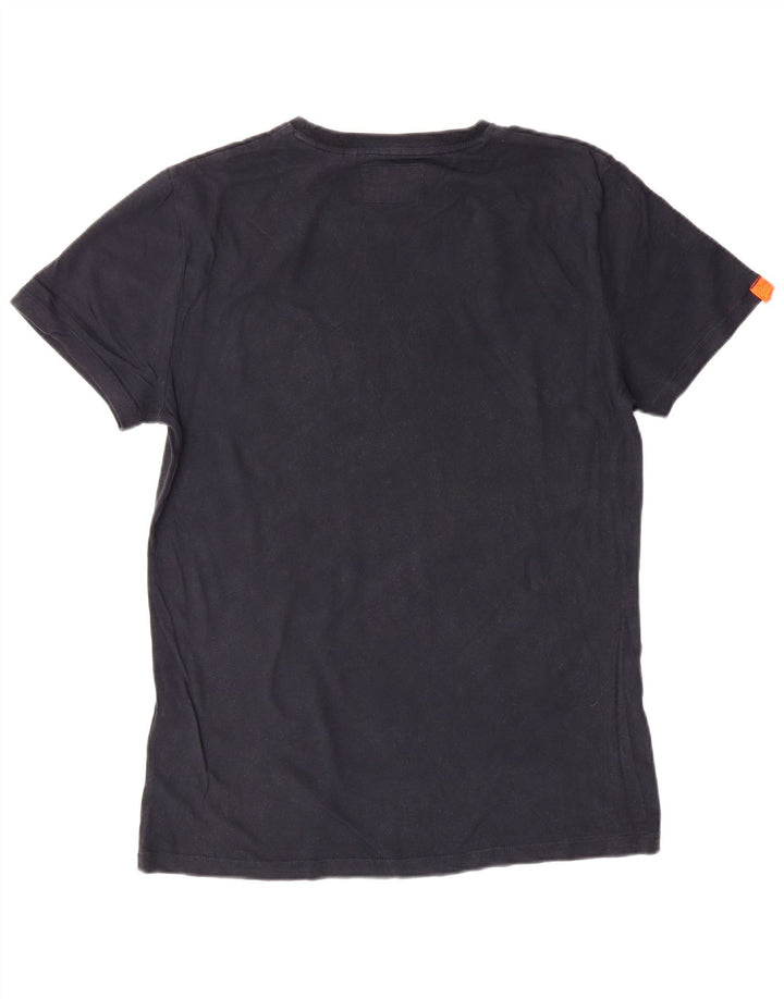 SUPERDRY Męski T-shirt Top Duży Czarny Bawełniany Klasyczny