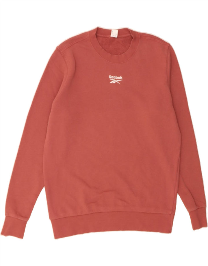 REEBOK Womens Sweatshirt Jumper UK 16/18 Large Maroon Cotton Vintage Reebok and Second-Hand Reebok from Messina Hembry 