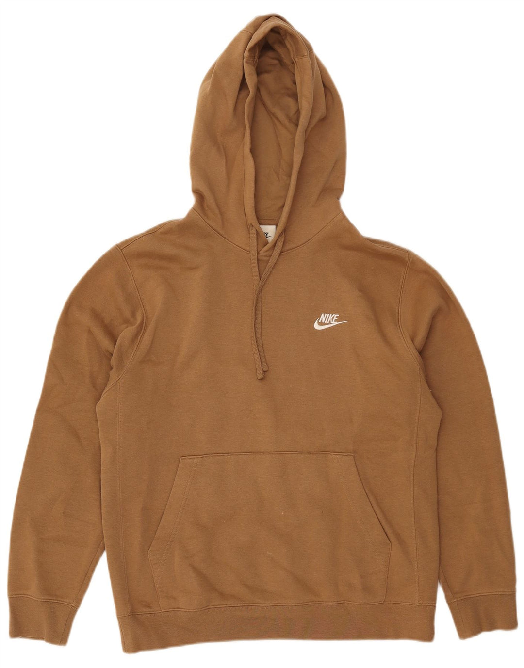 Męski sweter z kapturem Nike, mały, beżowy, bawełniany
